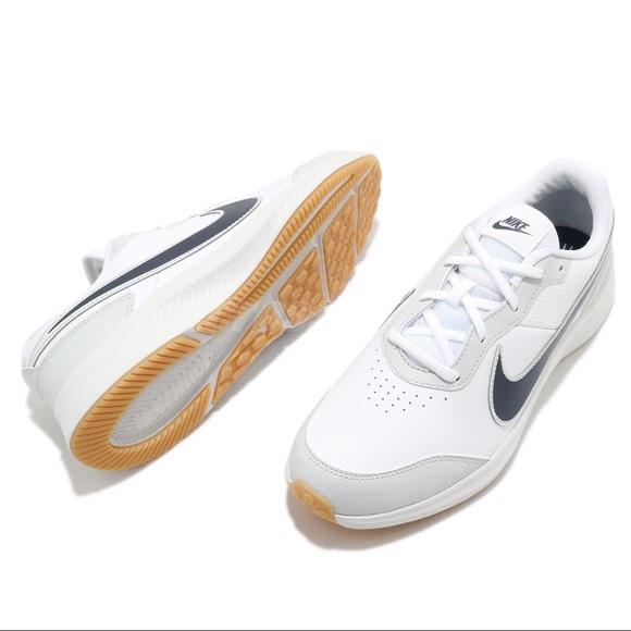 NEW Nike varsity leather white sneakers size 5.5Y - Picture 2 of 13